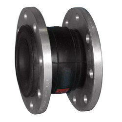 ท่ออ่อนยางลอนเดี่ยว หัวท้ายหน้าแปลน Rubber flexible joint-single with flange JIS10K ANSI150P PN10