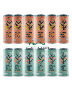 MIND KOMBUCHA Sparkling เเพ็ค6กระป๋อง คอมบูชะ สปาร์คกลิ้ง ขนาด 240 ml สูตรน้ำตาลน้อย