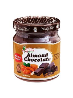 ครีมอัลมอนด์+ ช้อคโกแลต ทาขนมปัง Almond chocolate Paste "Healthy mate"200g.