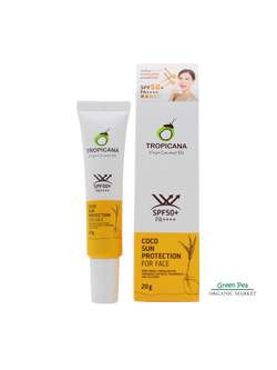 Tropicana, Coco Sun Protection Sunscreen for face SPF 50++++,20g.