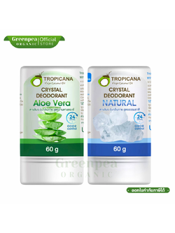 Tropicana โรลออน สารส้ม ระงับกลิ่นกาย 60g. Crystal Deodorant 24hours