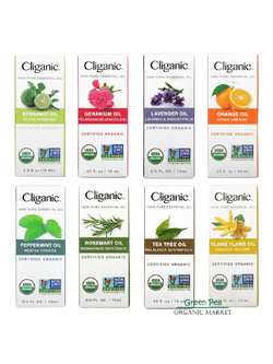 Cliganic Essential Oils น้ำมันหอมระเหย ออร์แกนิก Organic Aromatherapy ขนาด 10 ml ช่วยคลายความเครียด ผ่อนคลาย กลิ่นหอม