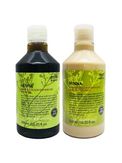 Set 2 Bottle Shampoo & Conditioner HENNA (HAIR) Hair Dye, 290 ml.