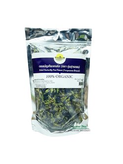 ดอกอัญชันอบแห้ง 100กรัม ออร์แกนิค ตรา ทุ่งสุวรรณ Dried butterfly pea flower