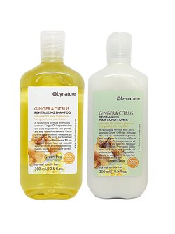 แชมพูและครีมนวดผมจิงเจอร์ & ไซทรัส Ginger & Citrus Revitalizing Shampoo&Condition "bynature" Ginger & Citrus Revitalizing Shampoo 300ml. สูตรสำหรับผมมัน