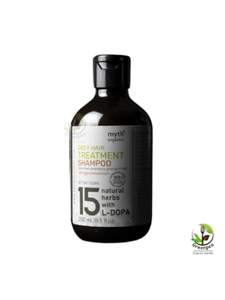 Myth แชมพูสูตรลดผมหงอก 15 Grey Hair Treatment Shampoo จากสมุนไพร 15 ชนิด ขนาด 250 ml. บำรุงและฟื้นฟู เส้นผมให้มีสุขภาพดีเป็นเงางาม