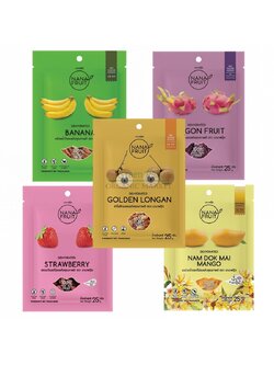 Nana Fruit ผลไม้อบแห้ง 25g. Dehydrated Fruit ไม่ผสมน้ำตาล นานาฟรุต