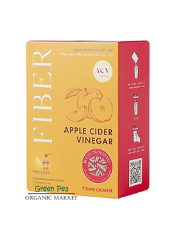 Apple Cider Vinegar (ACV) ขนาด 105g (15 g. x 7 ซอง) Plus Fiber ไฟเบอร์ ดีท็อกซ์ ปรับสมดุลย์ลำไส้ด้วย มีโปรไบโอติก ผงไฟเบอร์ชงดื่ม