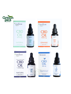 Mellow Organic Premium CBD Oil Ogranic Drops น้ำมัน CBD สารสกัดจากต้นกัญชง 900 mg. / 1800 mg. ขนาด 30 ml. ผ่อนคลาย ออร์แกนิก