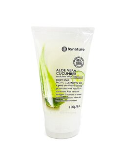 เจลล้างหน้าว่านหางจระเข้-แตงกวา bynature Aloe Vera & Cucumber Facial Cleansing Gel