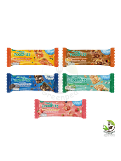 Xongdur FoodFitt Granola Bar กราโนล่าบาร์ ขนาด 15 กรัม 5 รสชาติ อร่อย เคี้ยวสนุก แคลน้อย ธัญพืชอัดแท่ง ซองเดอร์