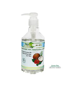 J-Taste ,J-Skin For Hair&Skin น้ำมันมะพร้าวออแกนิค 100% เพื่อผิวและผม ขนาด 250 มล.ขวดหัวปั๊ม