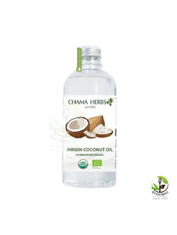 Chama Herbs ฉมาเฮิร์บ Extra Virgin Coconut Oil น้ำมันมะพร้าว ธรรมชาติ อินทรีย์ สกัดเย็น ขนาด 100 ml. ทานง่าย บำรุงผิวได้