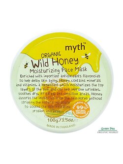Myth, Organic wild Honey Moisturizing face mask , 100 กรัม