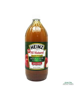 HEINZ Apple cider ไฮนซ์ น้ำส้มสายชูหมักจากแอปเปิ้ลชนิดไม่ผ่านการกรอง 946มล.
