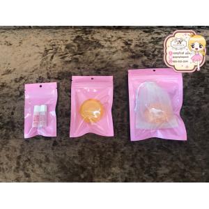 ซองซิป หน้าใส-หลังชมพู