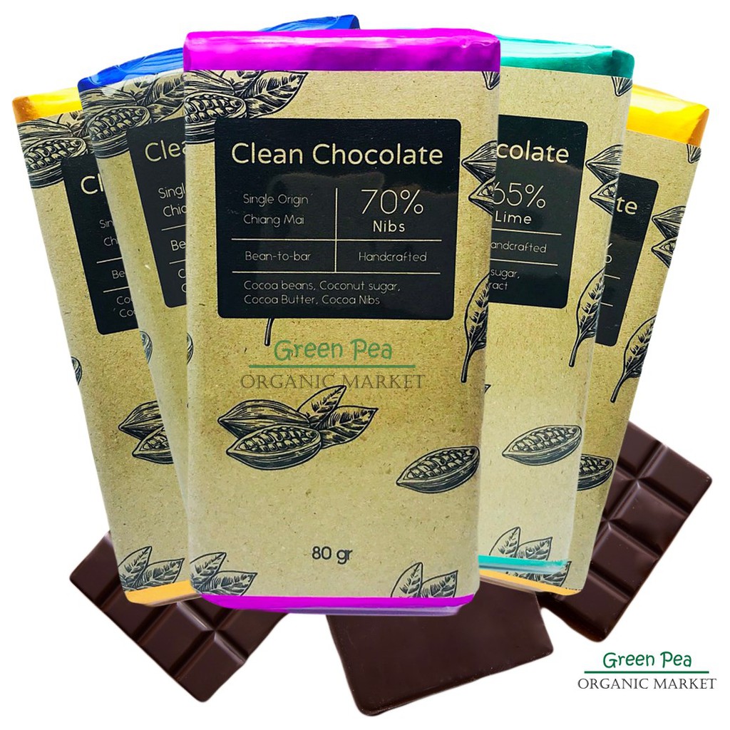 เอลน่า คลีนช้อกโกแลต / Elena' Clean Chocolate Homemade 80g.