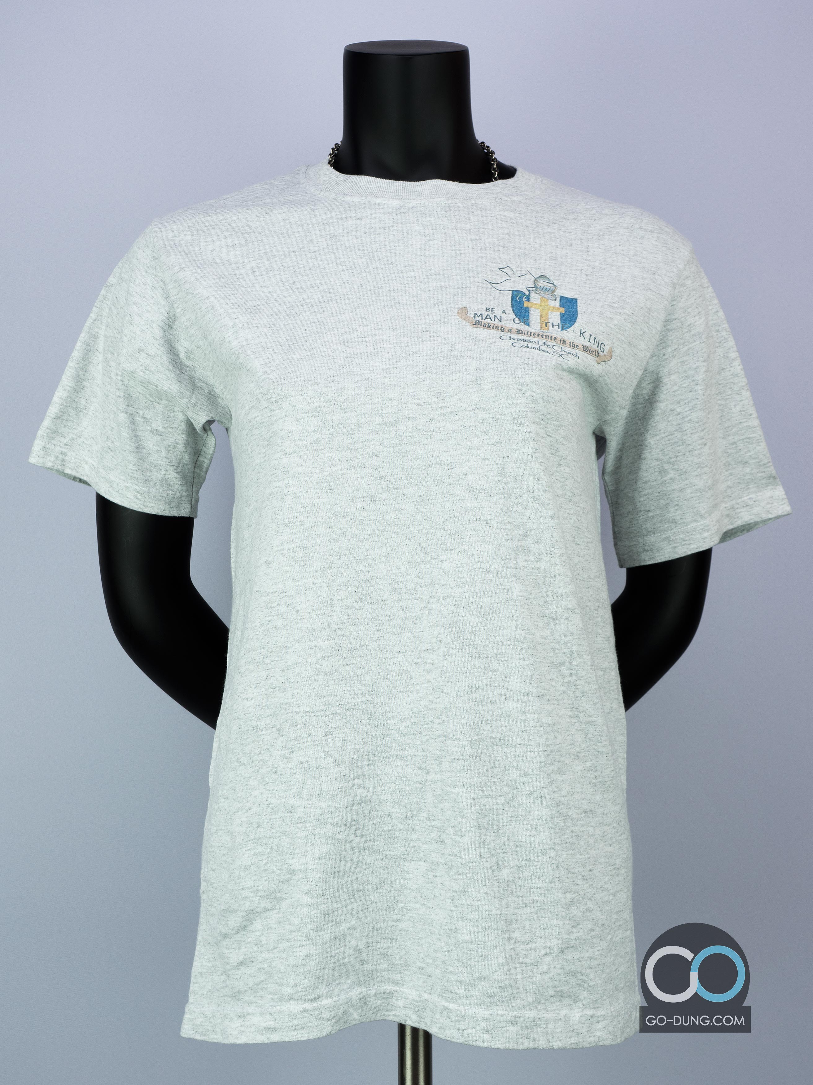 เสื้อยืดมือสอง FRUIT OF THE LOOM : BE A MAN OF THE KING ผ้าบาง ผ้า 50/50