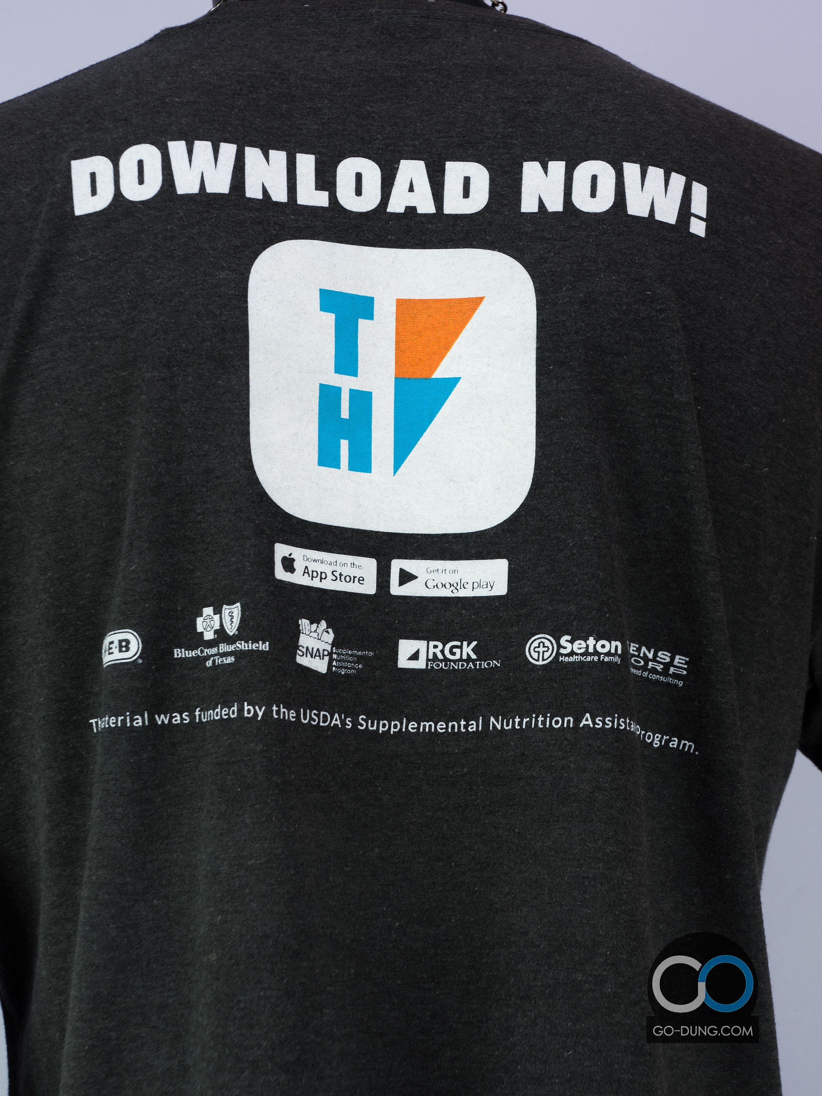 เสื้อยืดมือสอง TULTEX : TEACH HEALTHIER POWERED BY IT'S TIME TEXAS ผ้าบาง ผ้าผสม 35/65
