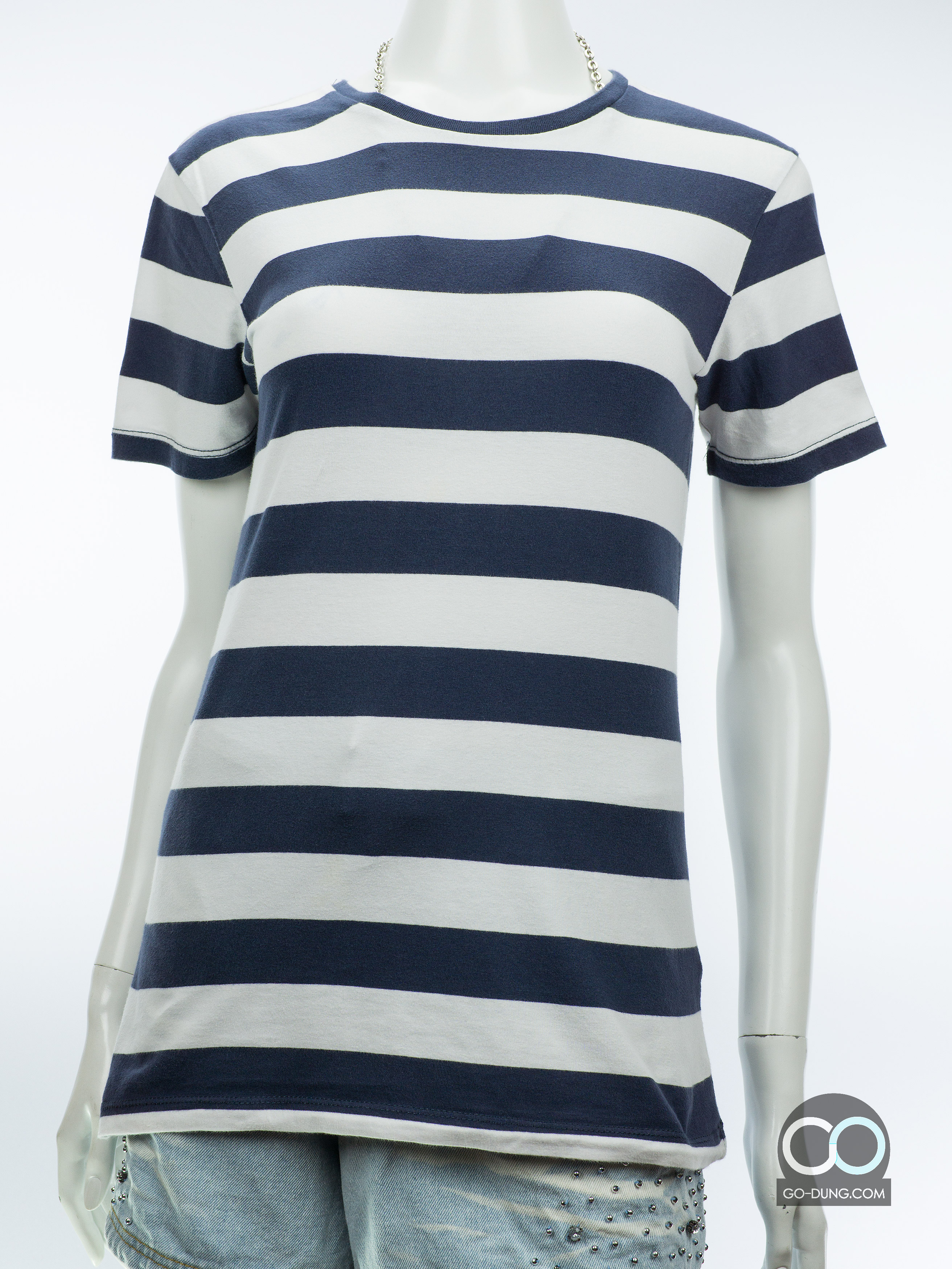 เสื้อยืดมือสองแบรนด์เนม H & M เสื้อลาย ผ้า 100 คอตตอน