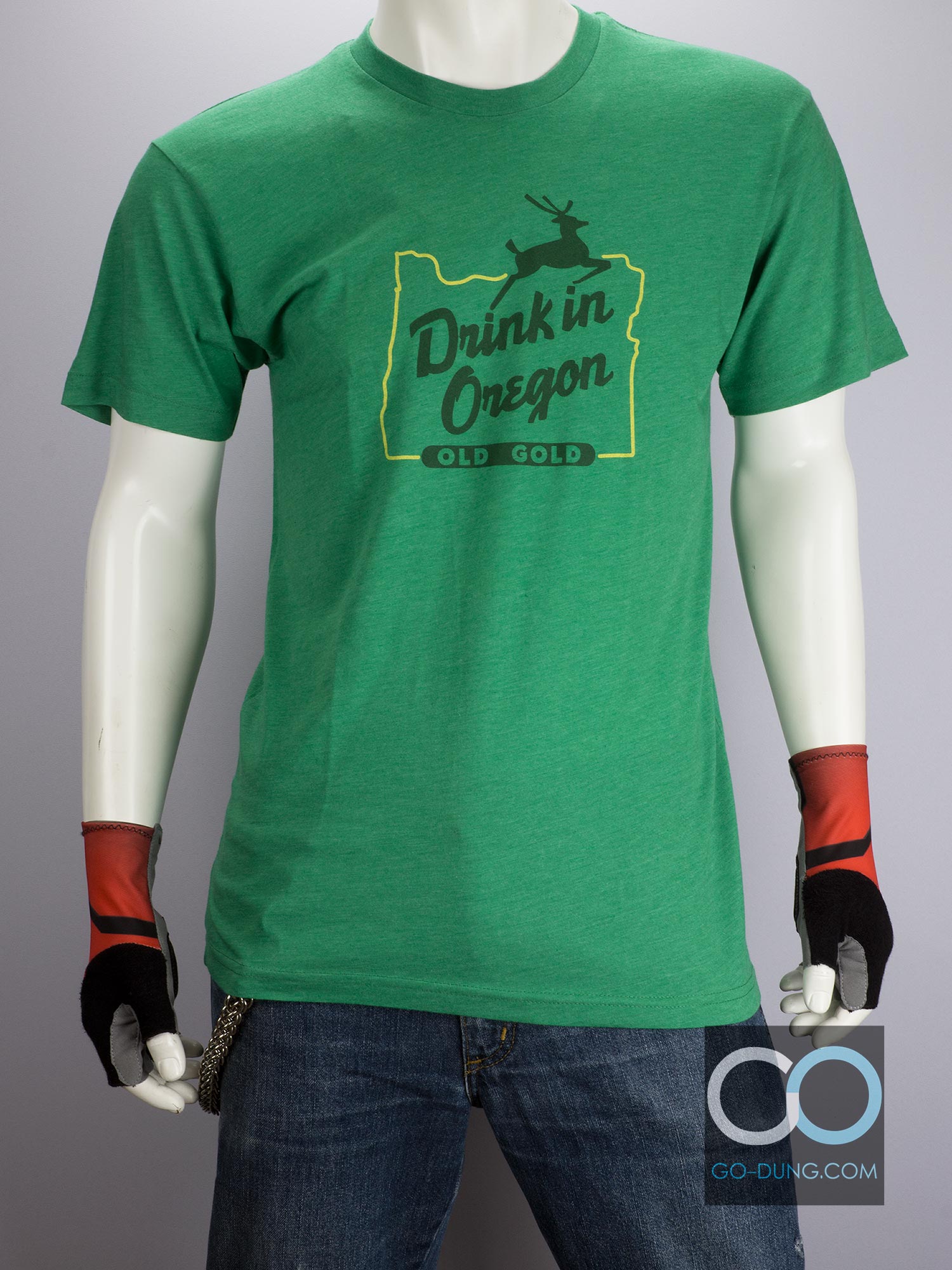 เสื้อยืดมือสอง Drink in Oregon : AMERICAN APPAREL ผ้า 50/50