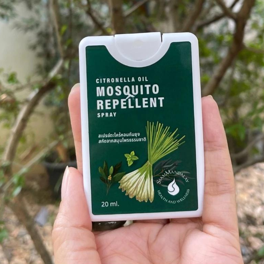 SiamMandalay Mosquito Repellent Spray สเปรย์กันยุง ตะไคร้หอม 20 ml. สกัดจากสมุนไพร กลิ่นหอม อ่อนโยนต่อผิว