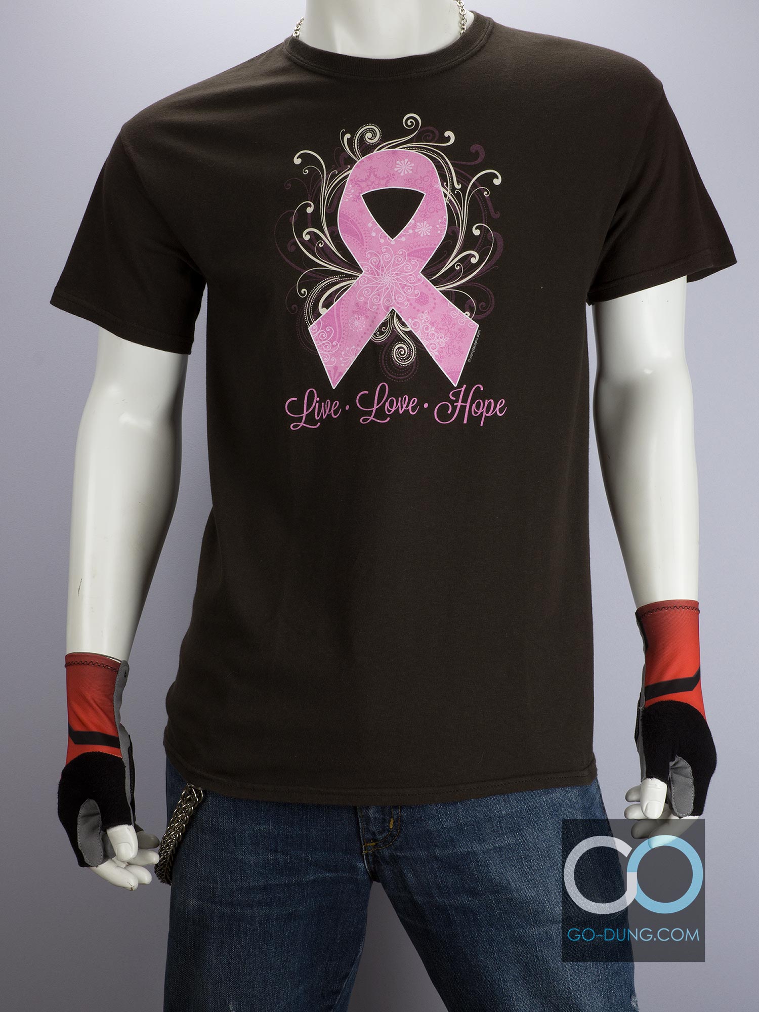 เสื้อยืดมือสอง LIVE LOVE HOPE ผ้า 100 คอตตอน ยี่ห้อ GILDAN