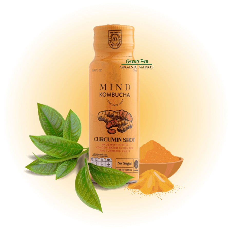 เครื่องดื่มขมิ้นชัน Curcumin shot Mind Kombucha คอมบูชะเข้มข้น 50ml.
