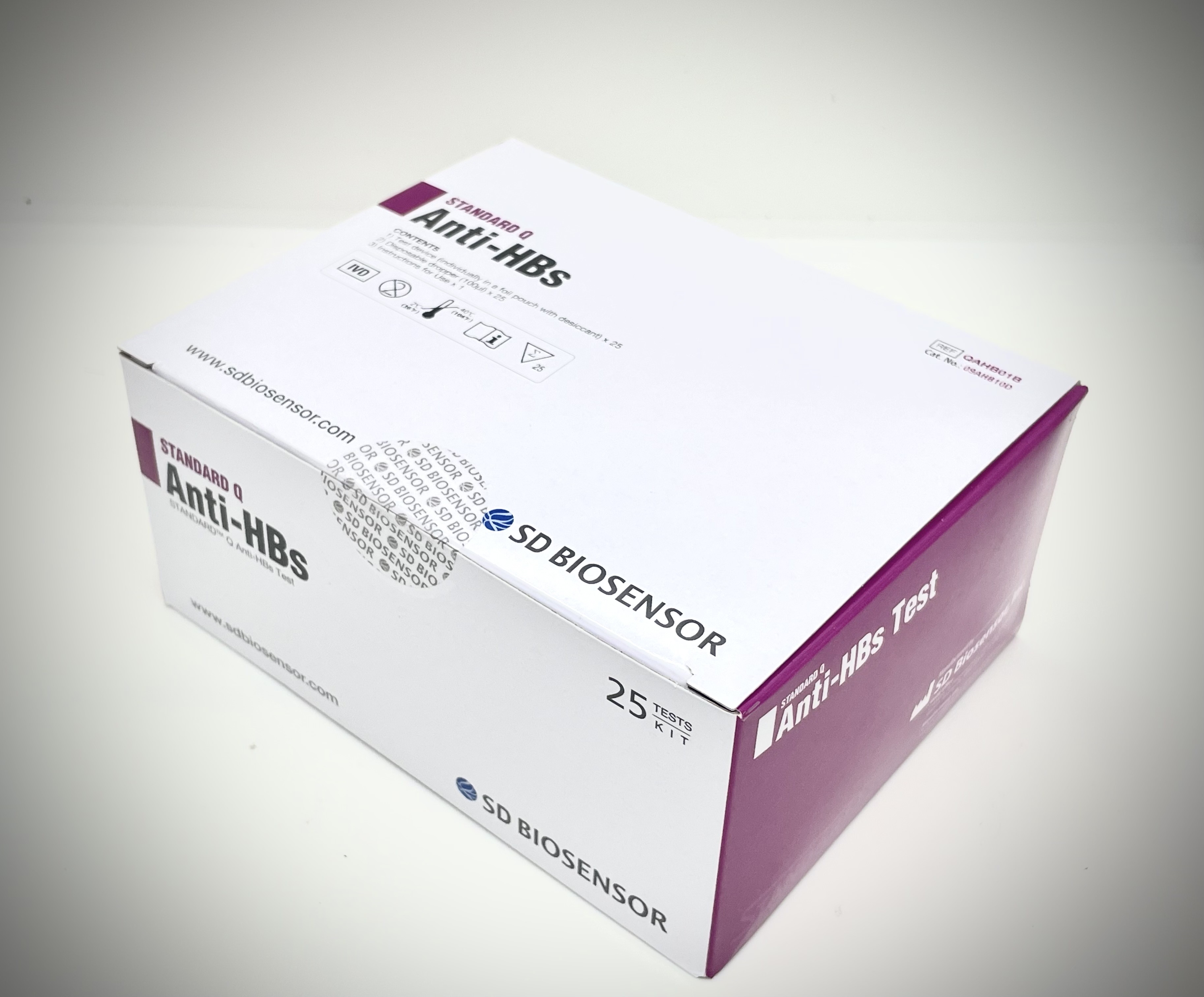 ชุดตรวจชนิดด่วน Standard Q Anti HBs 25 Tests/Box