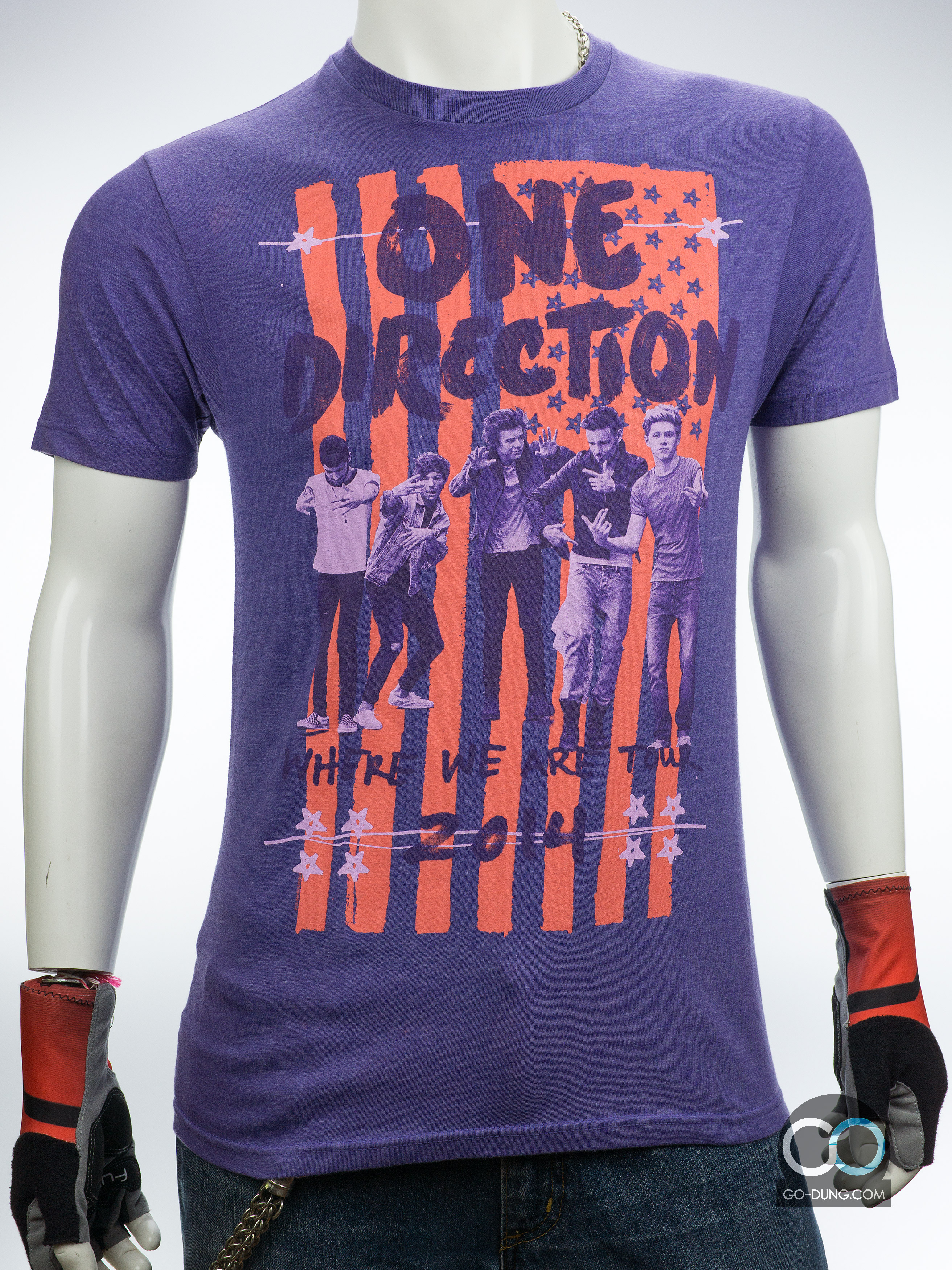 เสื้อวงมือสอง OPTIMA : ONE DIRECTION WHERE WE ARE TOUR 2014 ผ้าบาง ผ้า 50/50