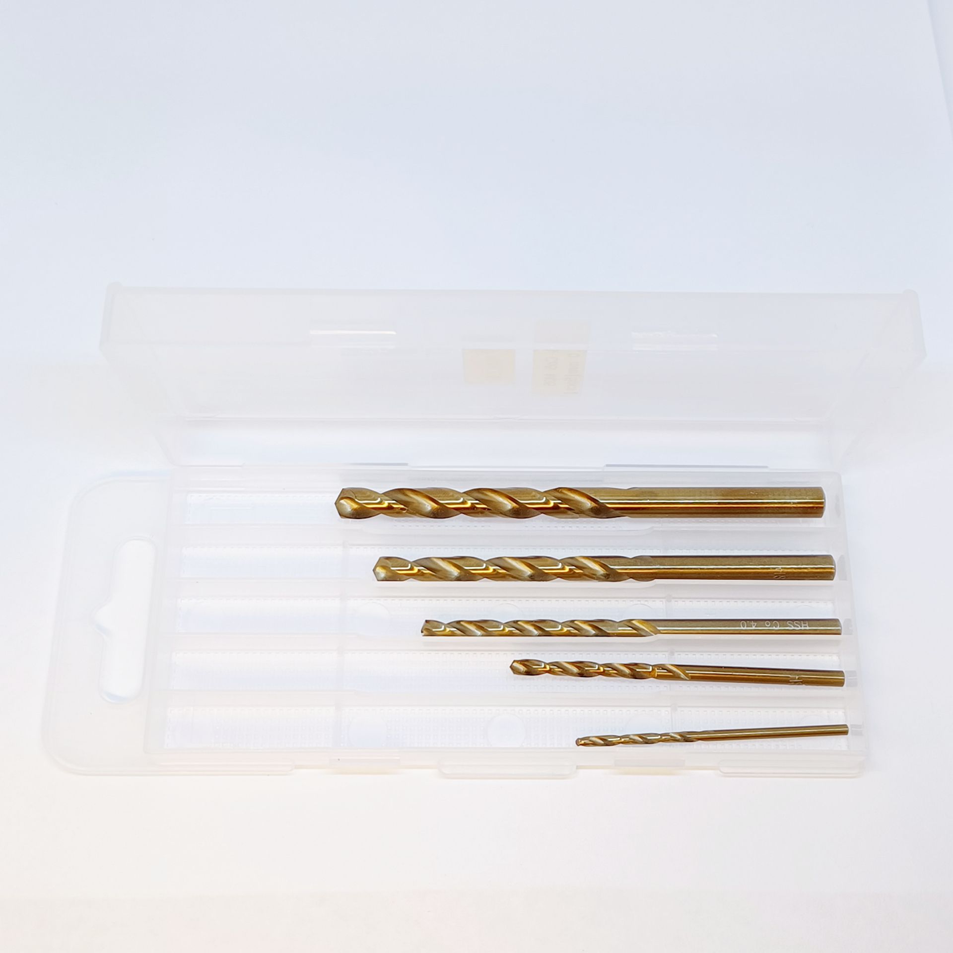 OPP Beili ชุดดอกสว่านโคบอลต์ HSS Co5 M35 ขนาด 2.0-6.0 mm [5pcs] กล่องพลาสติก สำหรับเจาะสแตนเลส เจาะเหล็ก
