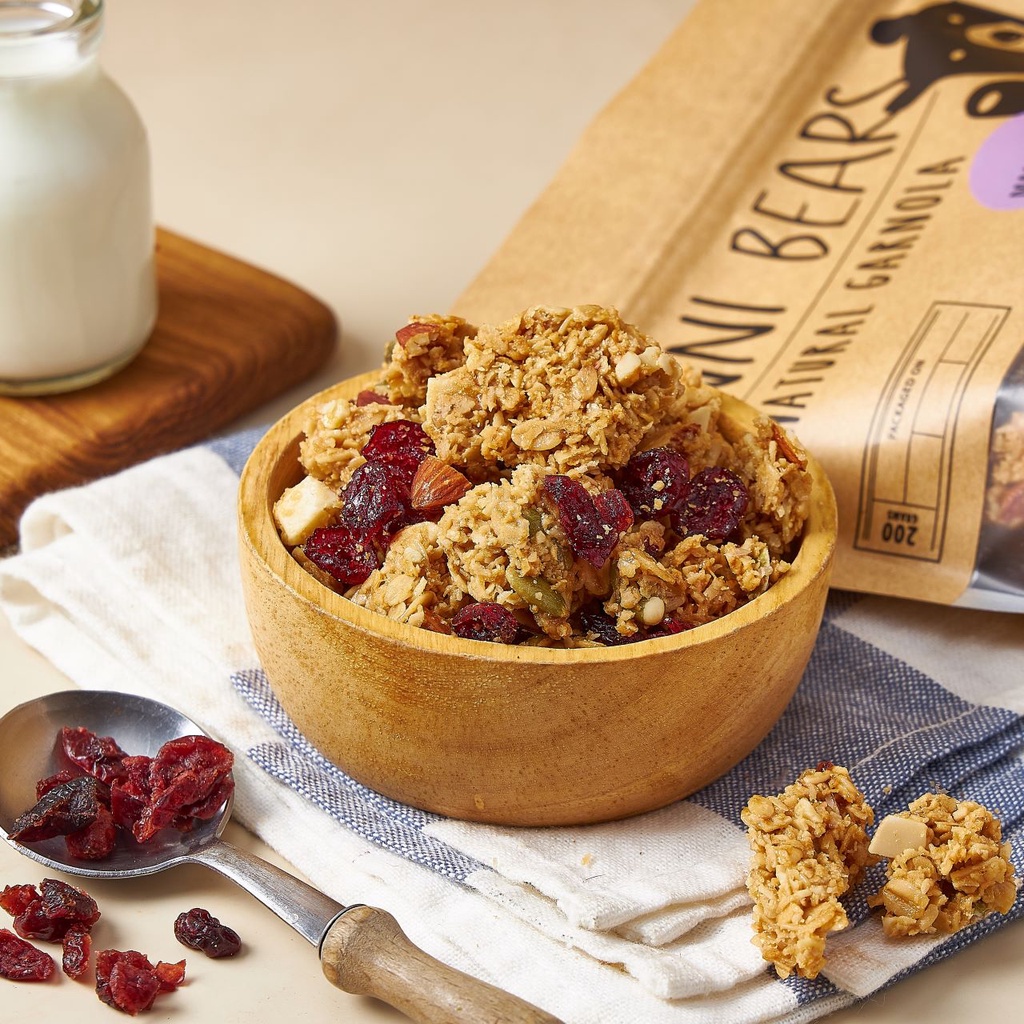 Skinni Bears กราโนล่า Granola homemade ขนาด 200 กรัม มีให้เลือก 6 รสชาติ มาแบบพอดีคำ
