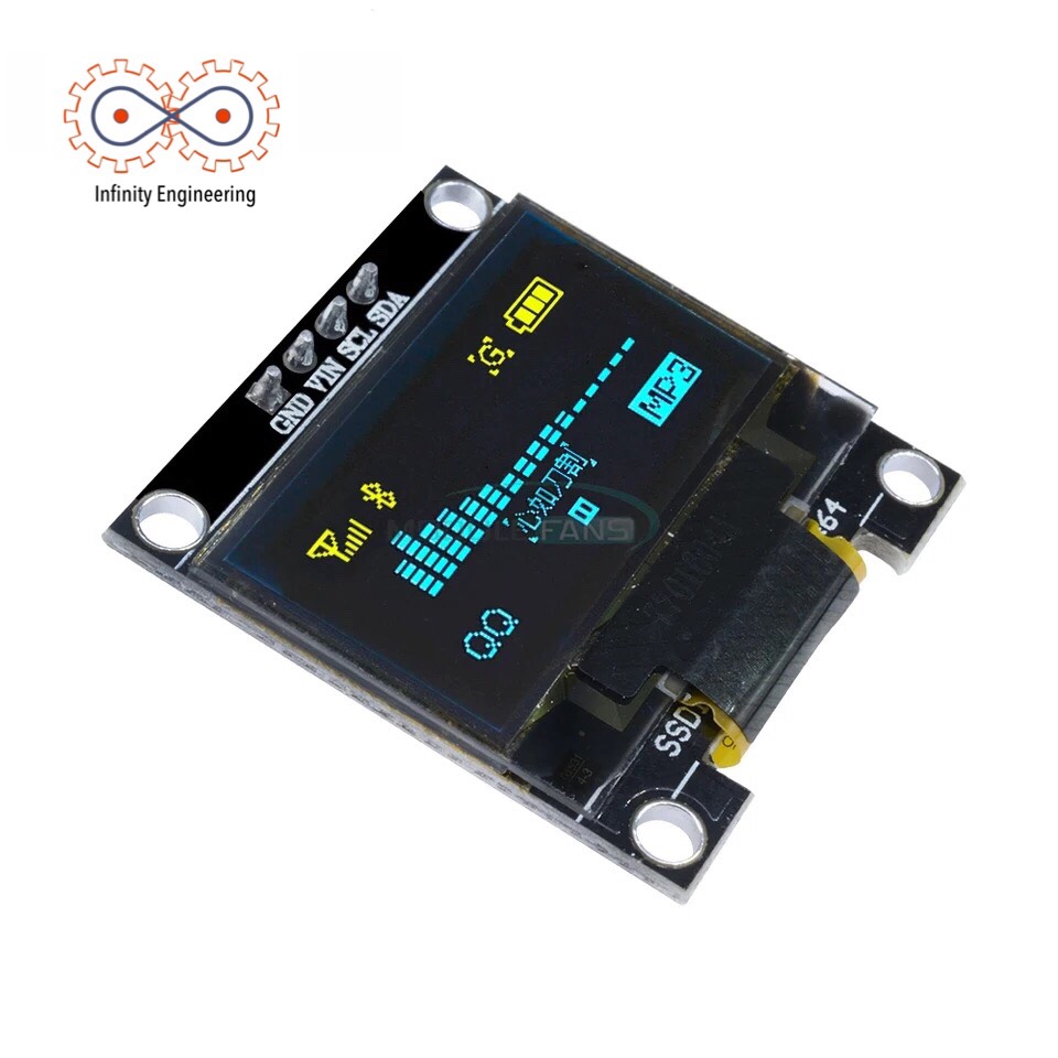 I2C LED Display Module 0.96 Inch Compatible 128X64