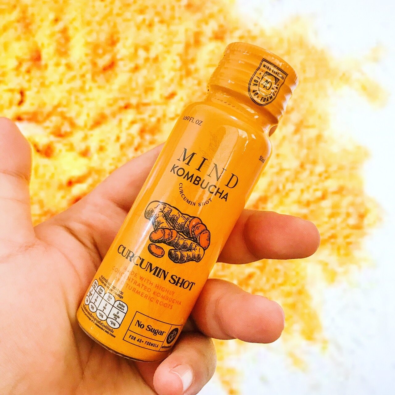 Mind Kombucha Cucumin shot เคอร์คิวมิน ช็อต 50ml. x 12ขวด เครื่องดื่ม คอมบูชะเข้มข้น ผสม ขมิ้น Turmeric Roots