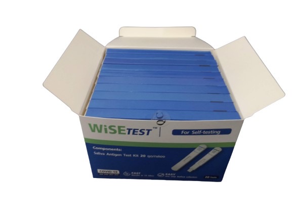 Wise Test ชุดตรวจ Covid ATK ด้วยน้ำลาย (Saliva SARS-Cov-2) 20 Tests/Box