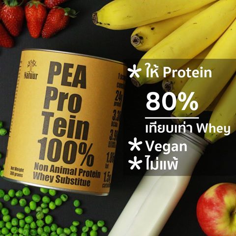 Natuur Pea protein 100% โปรตีนเข้มข้นสกัดจากถั่วลันเตาธรรมชาติ