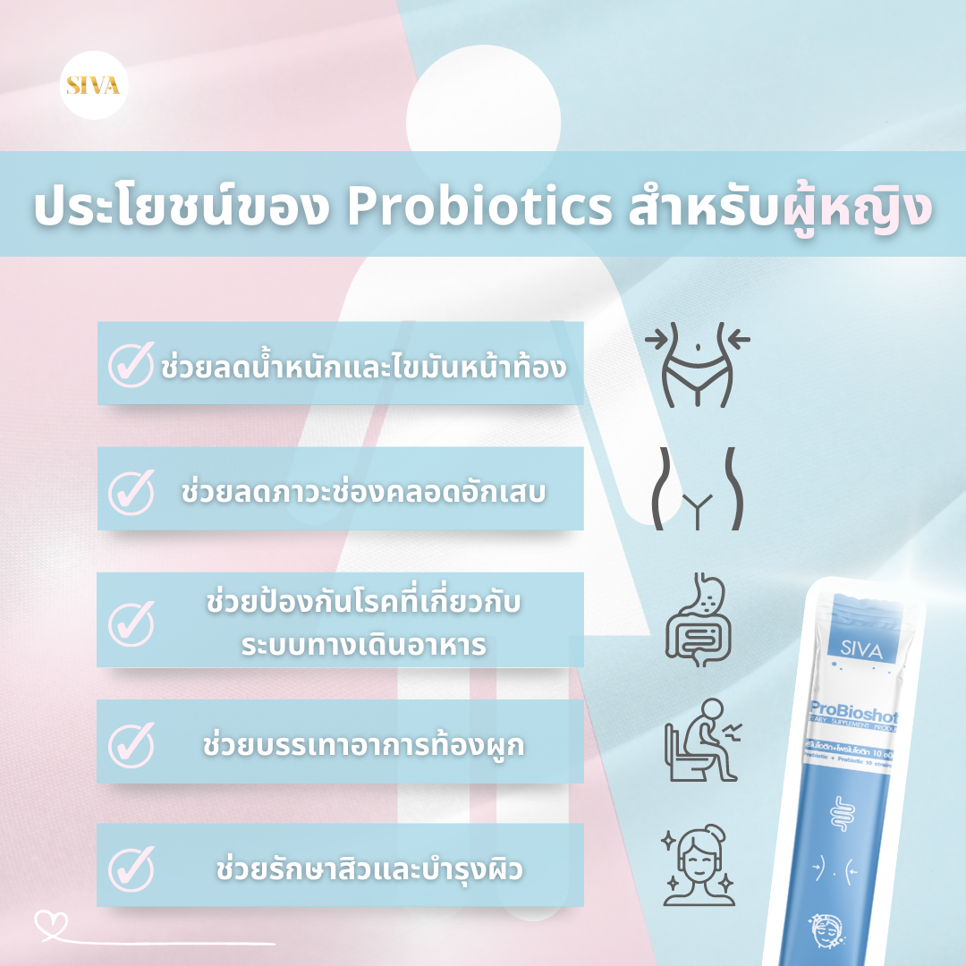 SIVA ProBioshot Yogurt Flavor ซีว่า โพรไบโอช็อต รสชาติโยเกิร์ต (2g x 7 Sachets) ขนาด 14g กระตุ้นการขับถ่ายให้ง่ายขึ้น