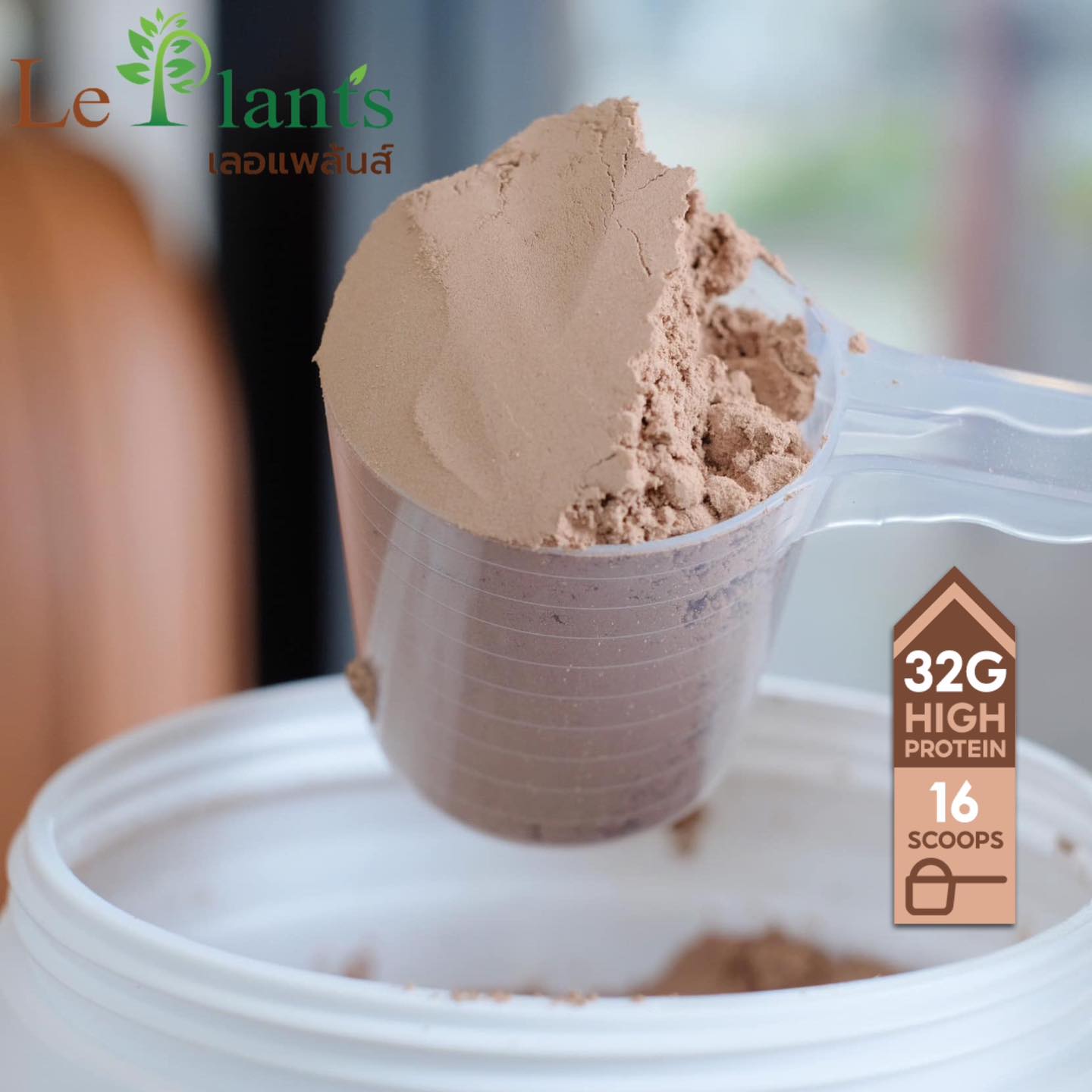 Leplants โปรตีนพืช ไม่มีถั่วเหลือง 2 รสชาติ ขนาด 400 กรัม Plant Based Protein ไม่มีน้ำตาล ซุปเปอร์ฟู้ด เสริมสร้างกล้ามเนื้อ