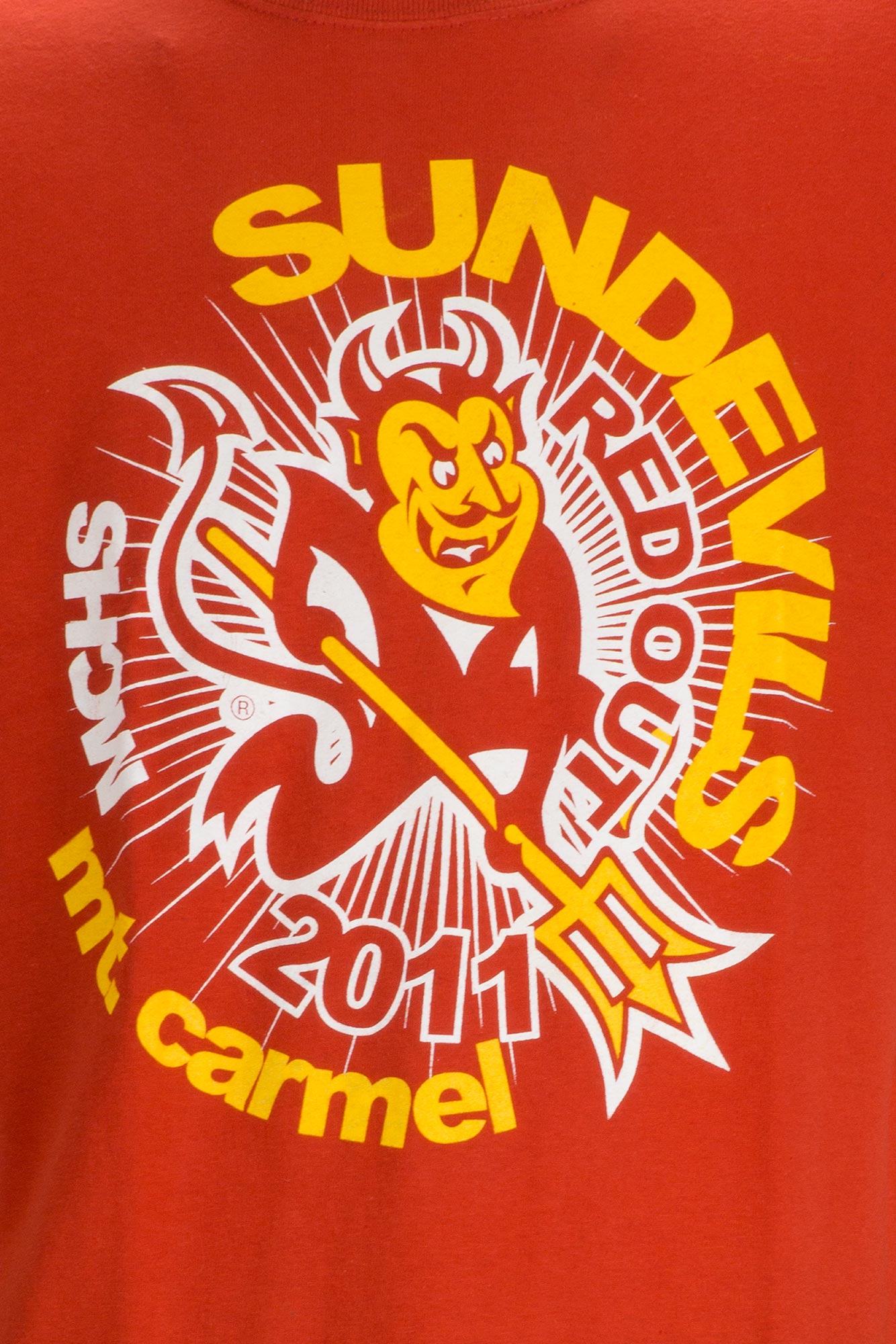 เสื้อยืดมือสอง GILDAN : SPARKY THE SUN DEVILS ผ้า 100 คอตตอน