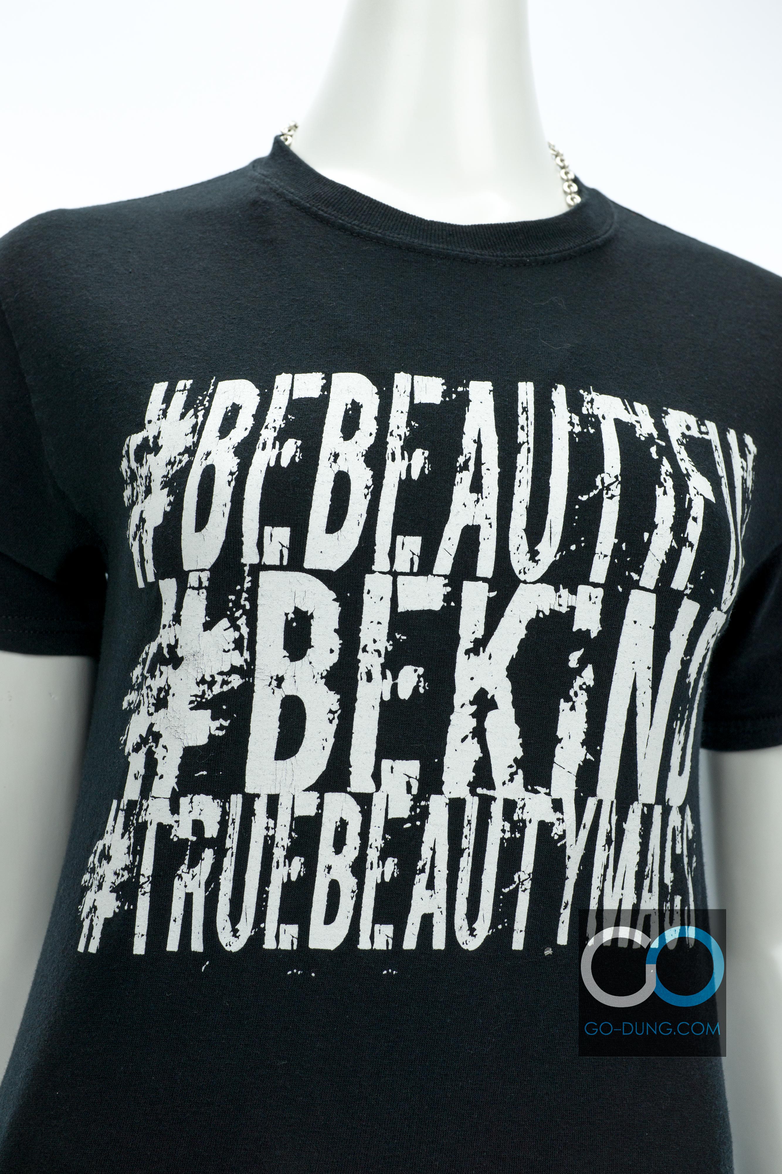 เสื้อ USA วินเทจ ผ้าบาง GILDAN : BE BEAUTIFUL BE KIND TRUE BE AUTYMACS ผ้า 50/50