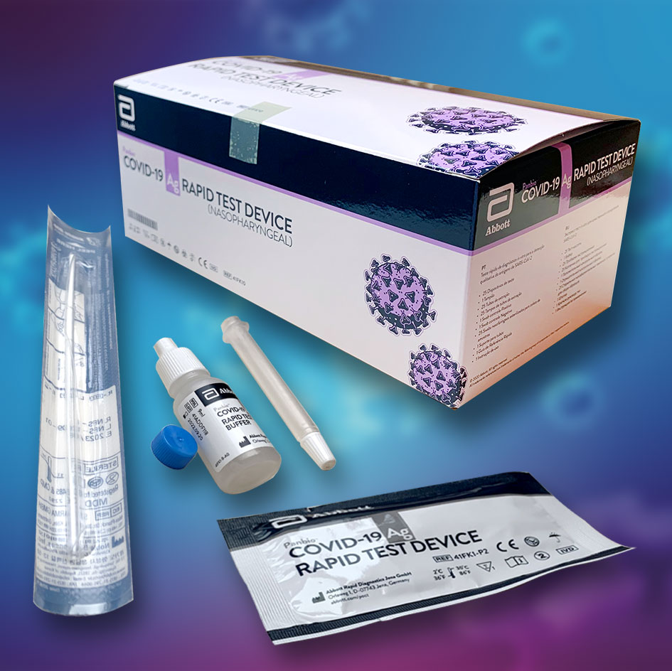 ชุดตรวจ Covid-19 Antigen ชนิดรวดเร็ว จาก Nasopharyngeal ( Abbott Covid-19 Ag Test Kit)