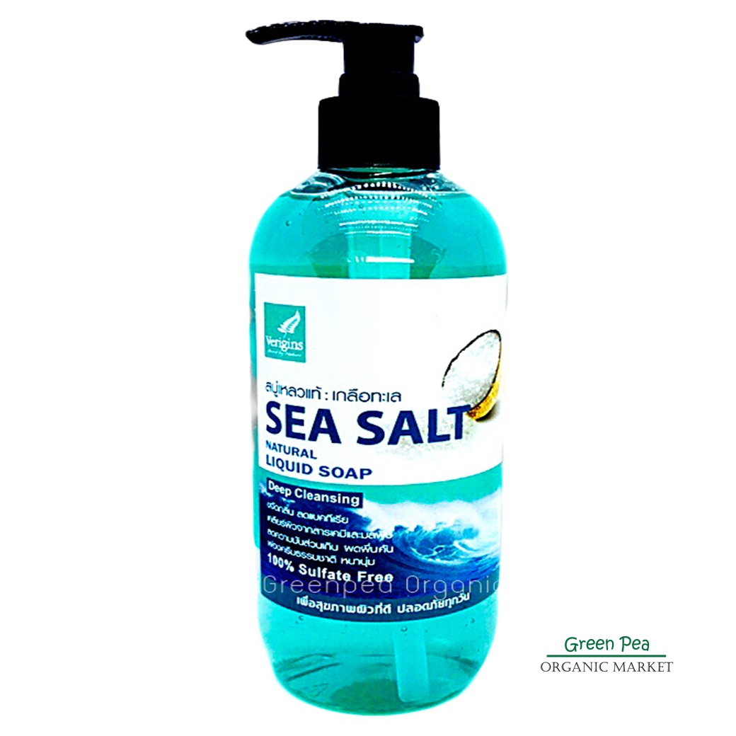 Verigins สบู่เหลวแท้ เกลือทะเล ขนาด 500ml. Sea Salt Natural Liquid Soap500ml. เวอร์ริจินส์