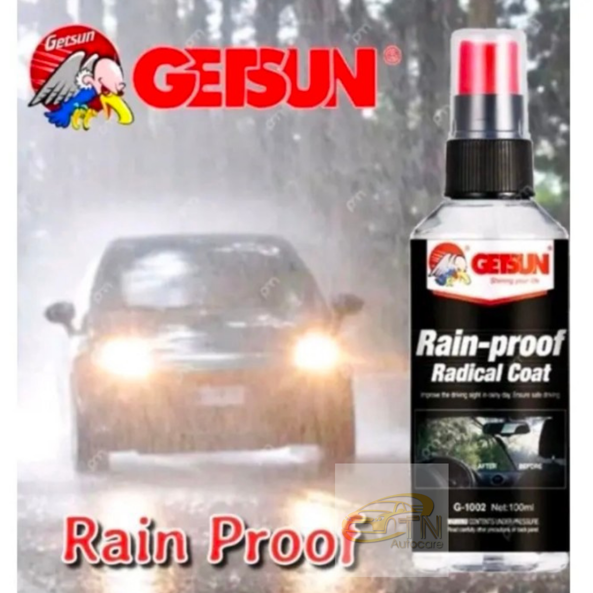 GETSUN Rain-Proof Radical Coat น้ำยาเคลือบกระจก เสปรย์เคลือบกระจกกันน้ำ 100 ml.