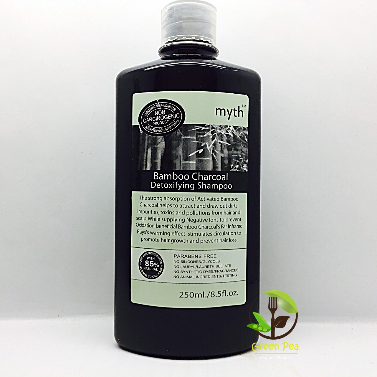 แชมพูถ่านไม้ไผ่ myth Bamboo Charcoal Detox Shampoo 240ml.
