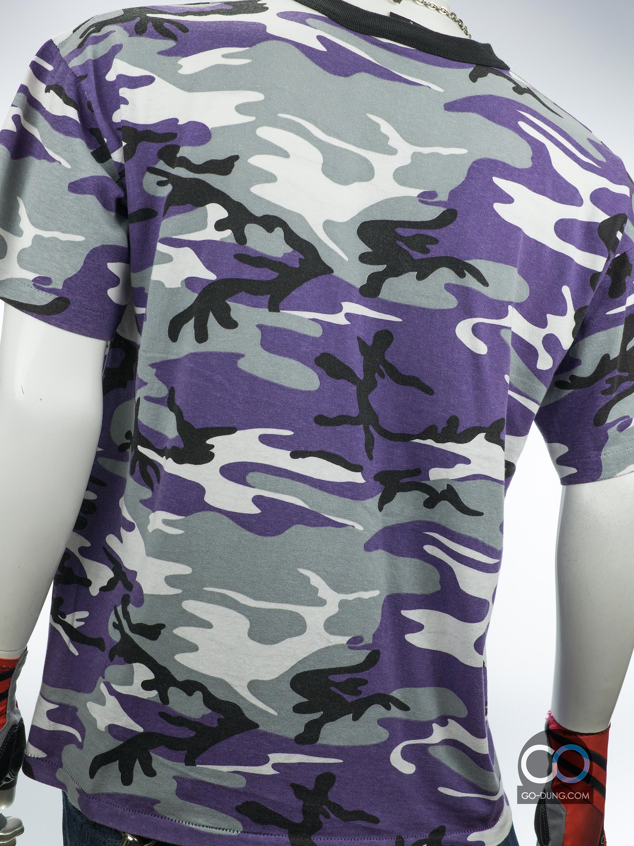 เสื้อยืดมือสอง ROTHCO ลายทหารสีม่วง MADE IN U.S.A. ผ้า 100 คอตตอน