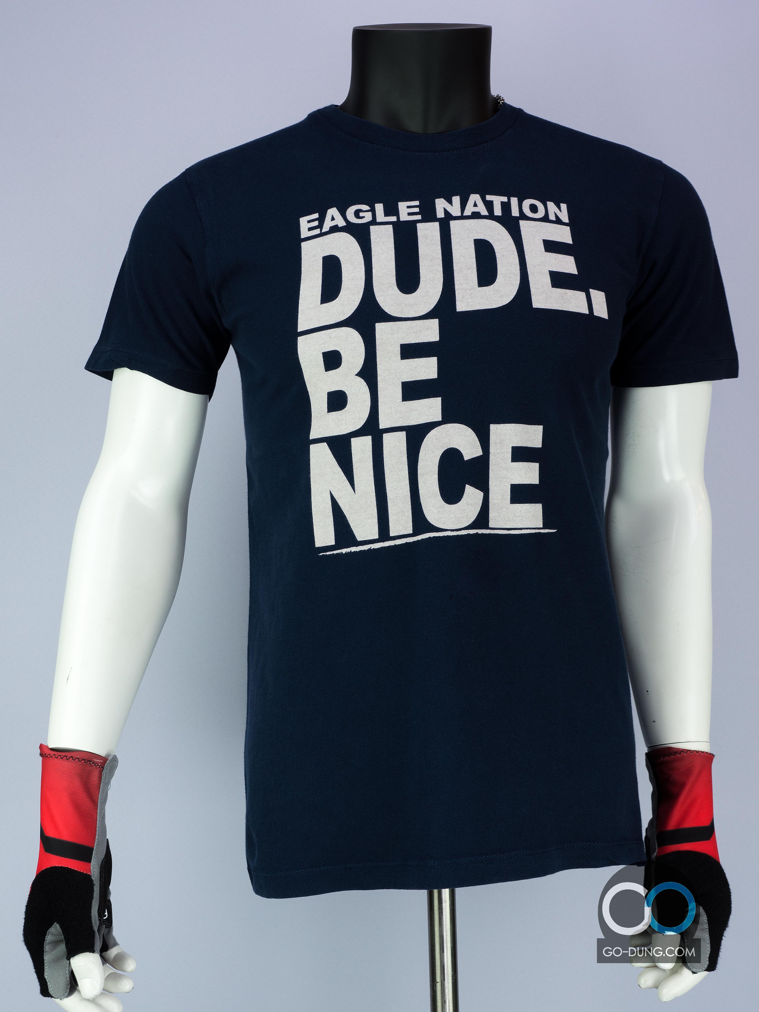 เสื้อยืดมือสอง DUDE : EAGLE NATION DUDE BE NICE ผ้า 100 คอตตอน