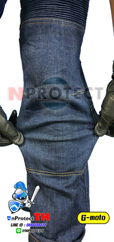 กางเกงการ์ดรุ่น G-MOTO (เสริมผ้าเคฟล่า + การ์ด CE Lv2 ทั้ง 4 จุด)