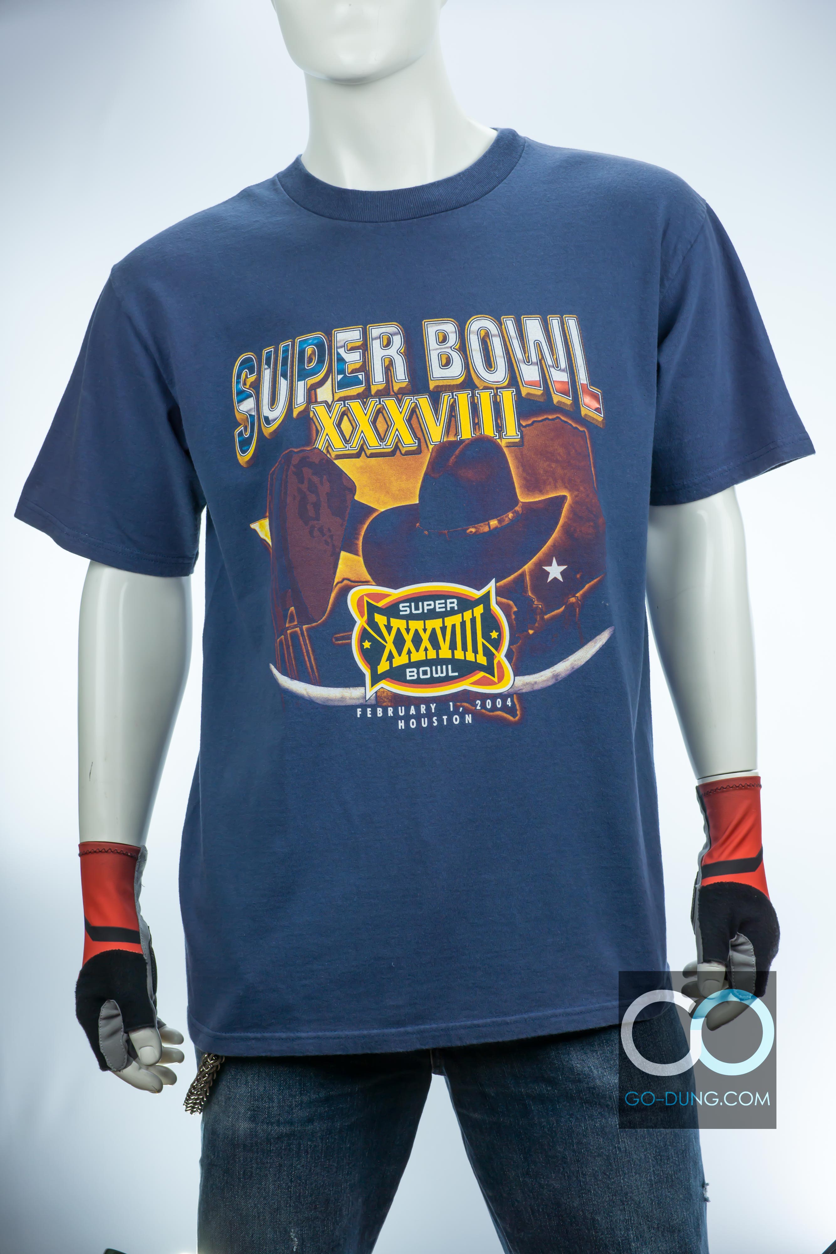 เสื้อยืดอเมริกันฟุตบอล มือสอง NFL : SUPER BOWL XXXVIII ปี 2004 ผ้า 100 คอตตอน ผ้าบาง