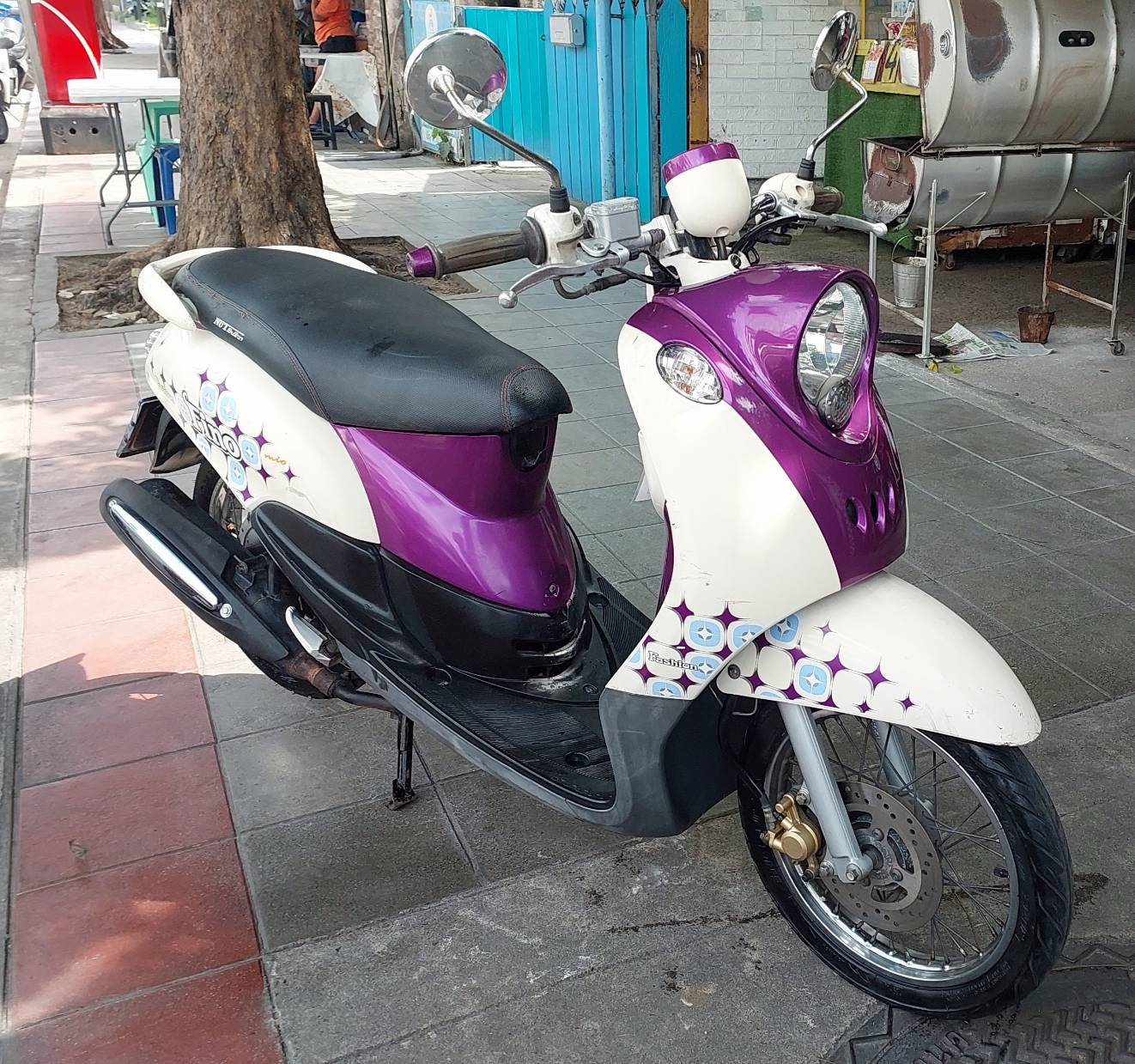 (ปิดการขาย) ประเดิมต้นเดือนขอบคุณลูกค้าที่มาอุดหนุนครับผม Fino เกแยก สีม่วงขาว ของดีหายากอีกแล้วครับท่าน