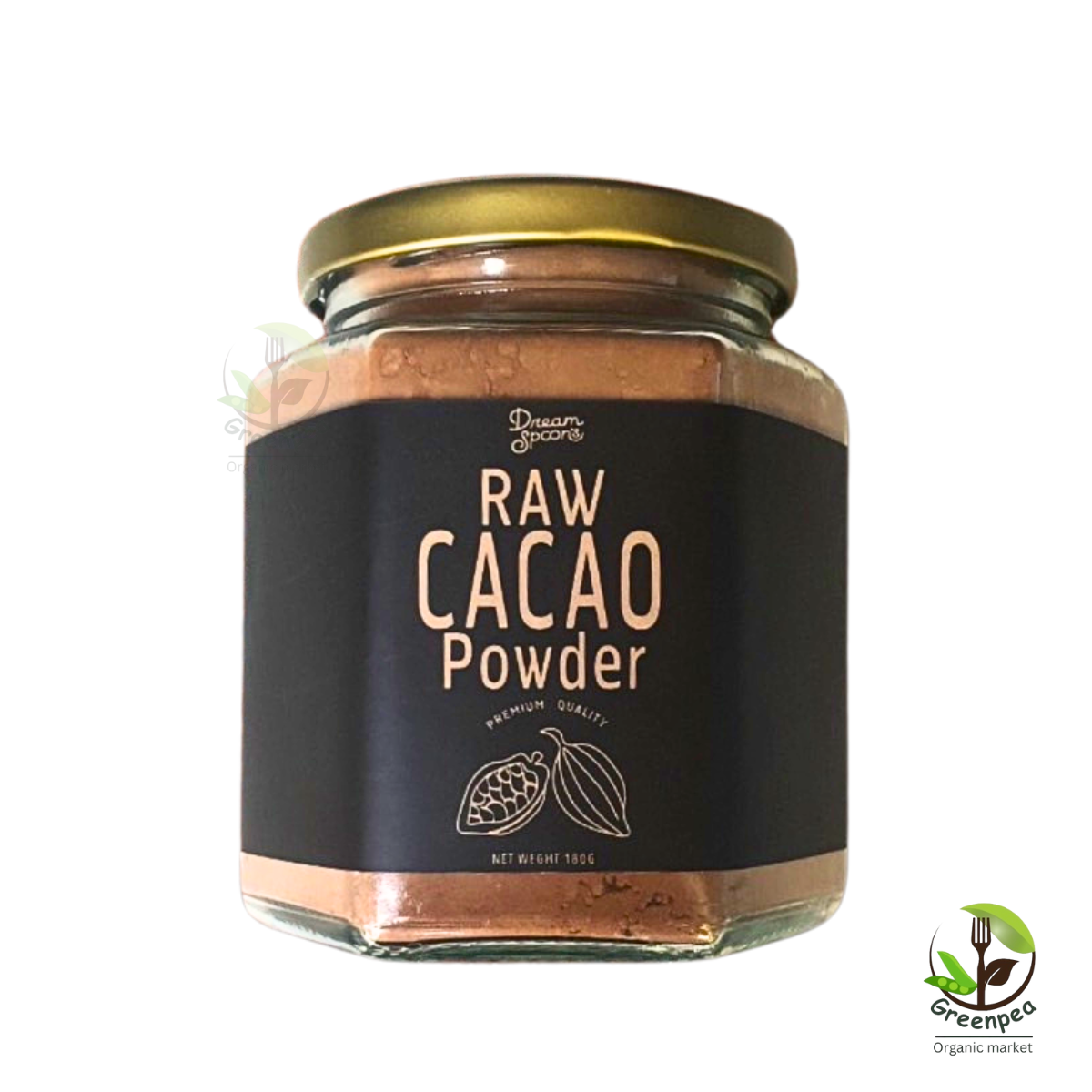 DreamSpoons Raw Cacao Powder ขนาด 180 กรัม ผงคาเคา Supperfood ผสมเครื่องดื่ม ของหวาน